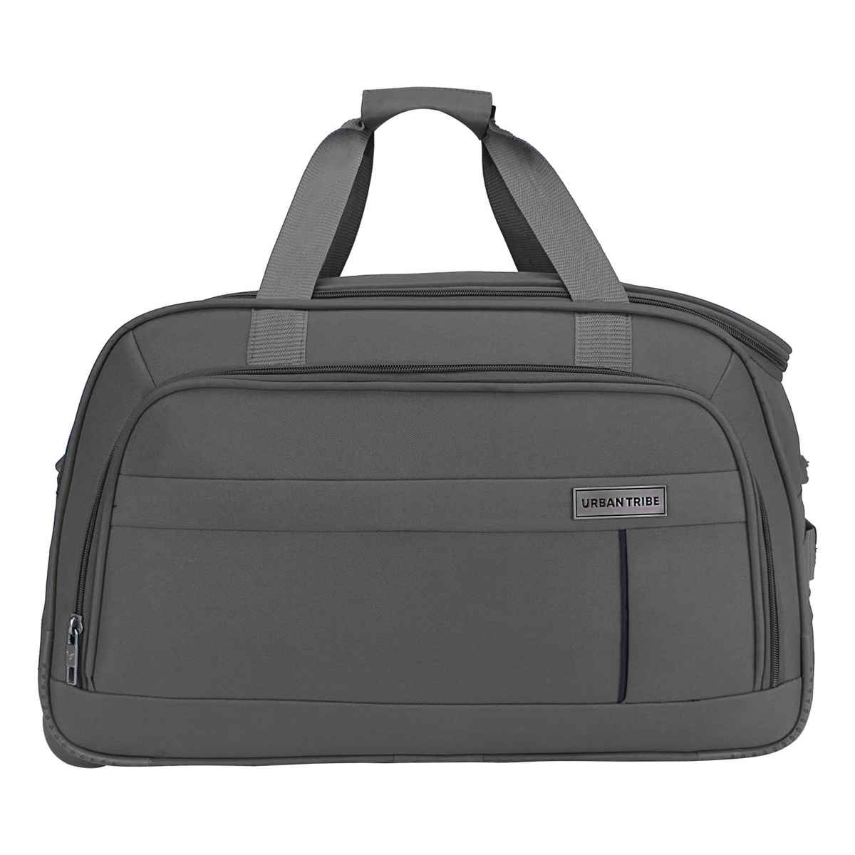 Urban Tribe Unisex Solid Polyester 60 L Telescopic Duffle Trolley Bag | Grey