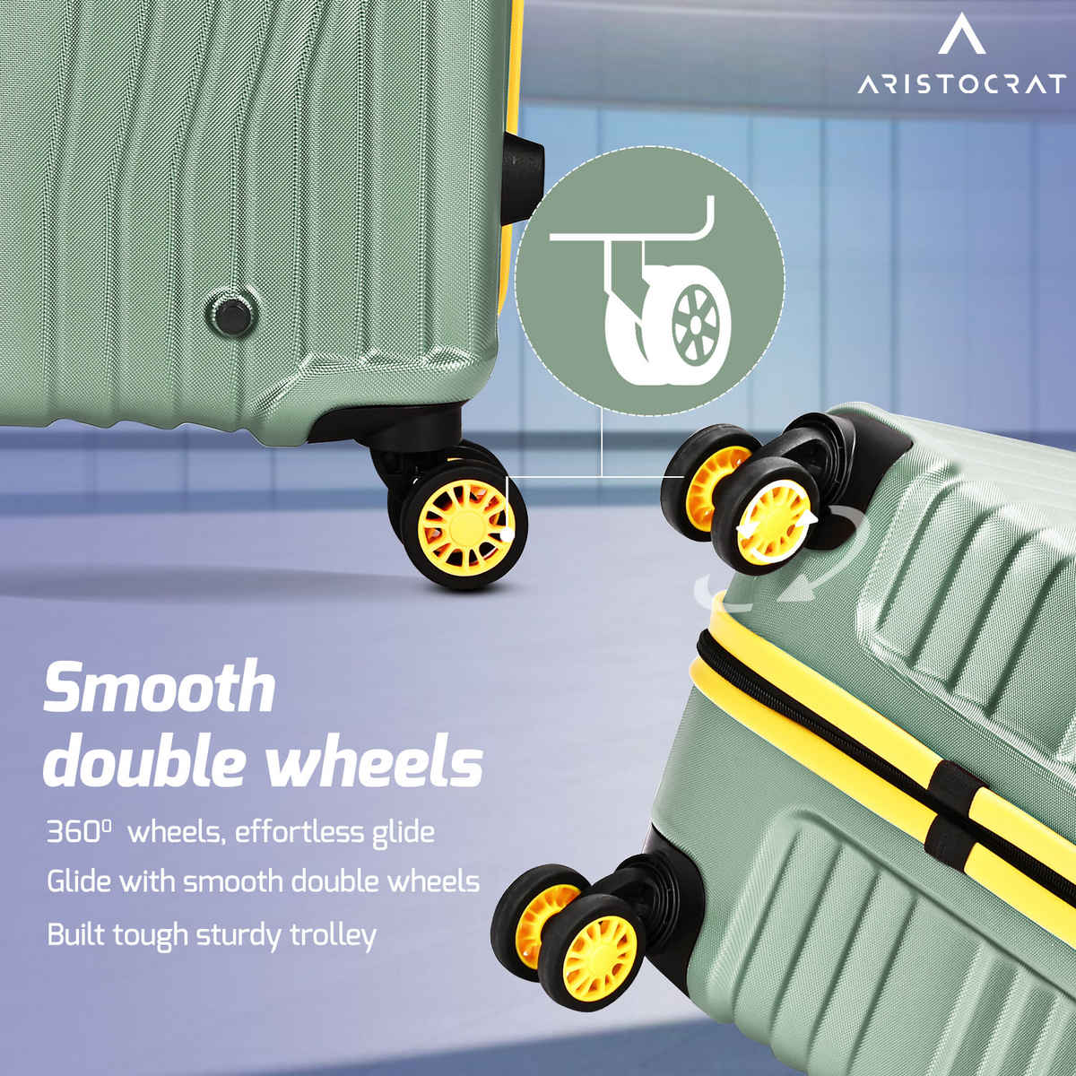 Aristocrat Vortex Plus Trolley | Thyme Green - 75 L