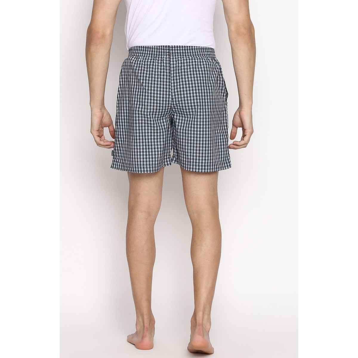 Van Heusen Apparel Men Combed Cotton Assorted Checkered Boxer Shorts | XL | Pack Of 2