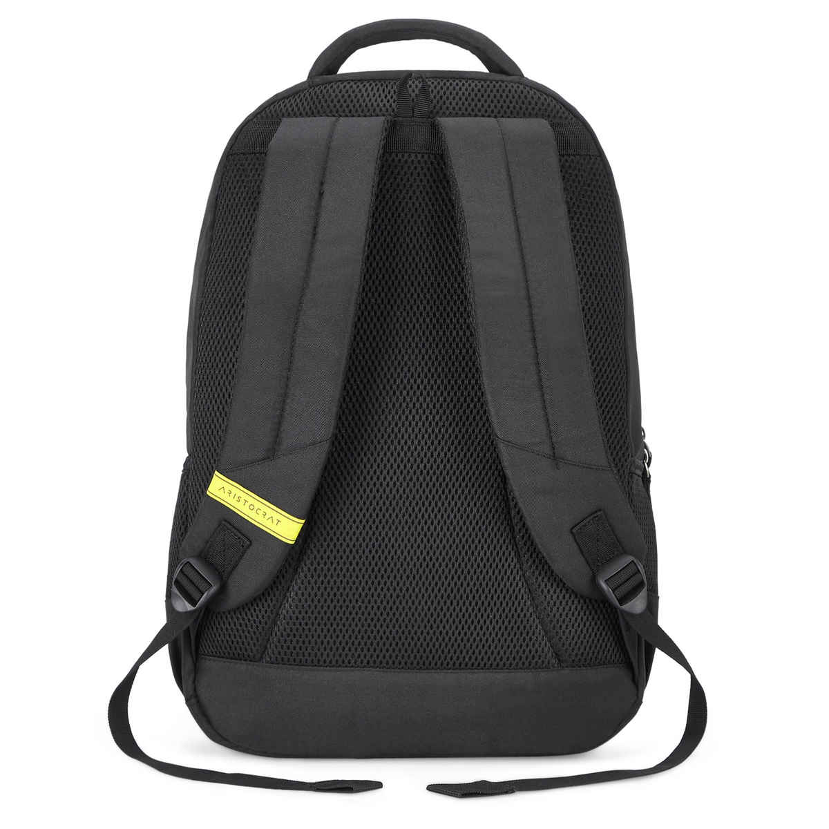 Aristocrat Unisex Logo Nylon 30 L Padded Grab Handle Backpack | Black