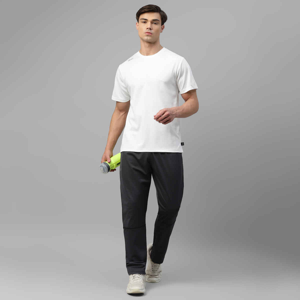 Dida Men's Dry Fit Sports T-Shirt | Comfortable and Stretchable | White | XL