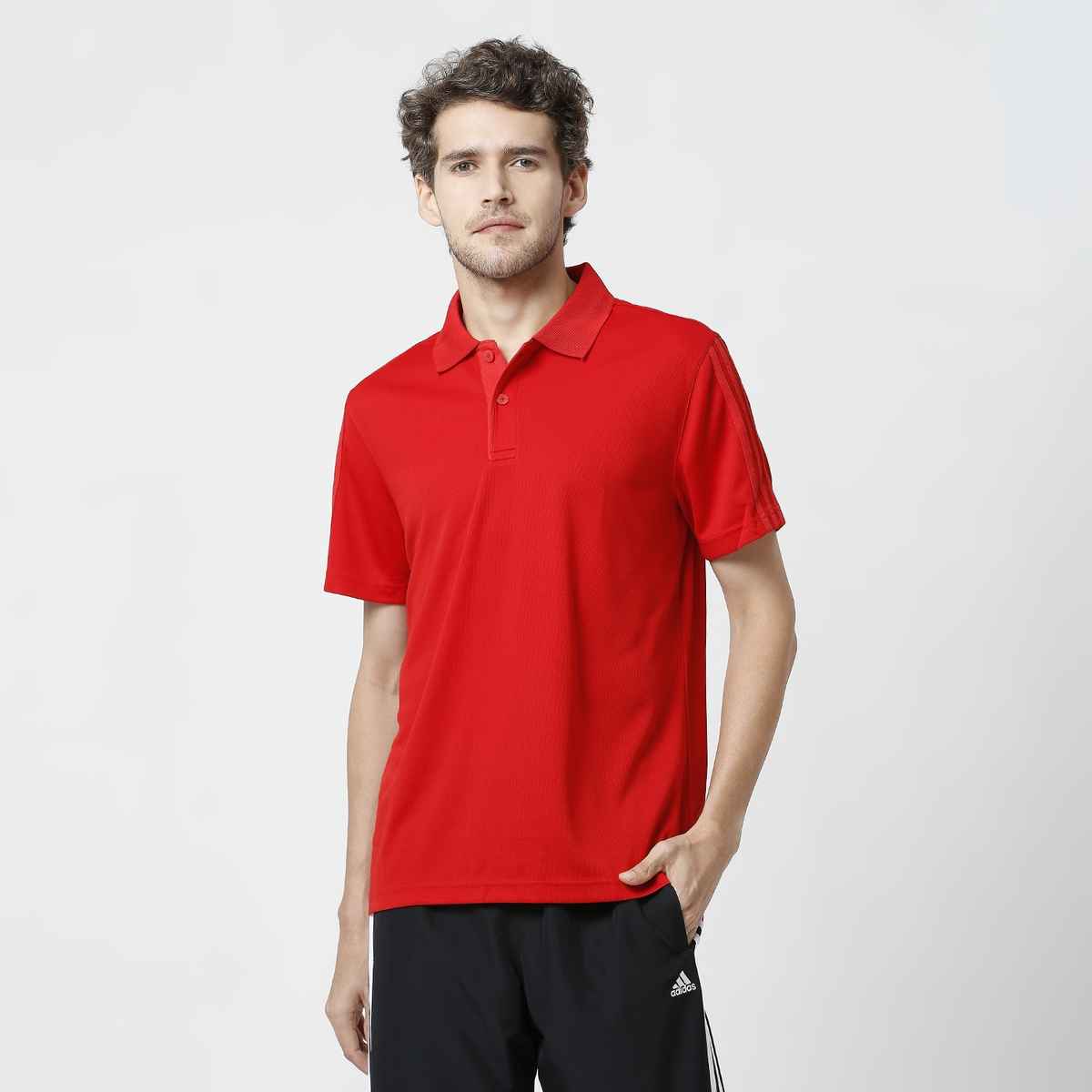 Adidas Men's Solid Red Polo T-Shirt | L | S89139