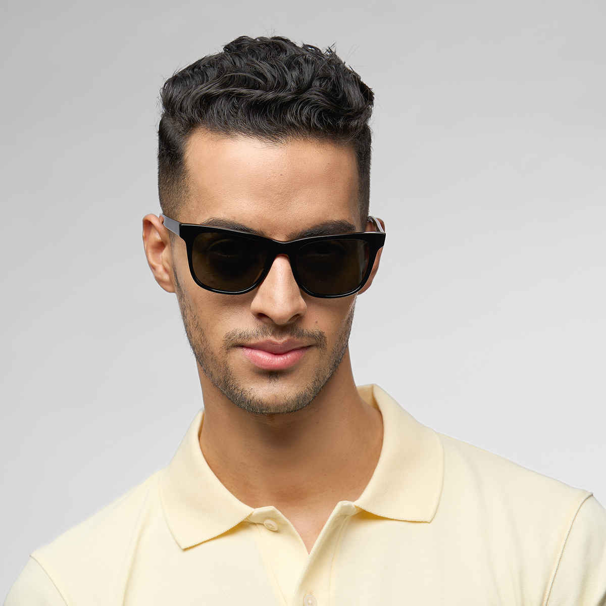 John Jacobs By Lenskart Unisex Acetate Wayfarer Sunglasses | Black - L