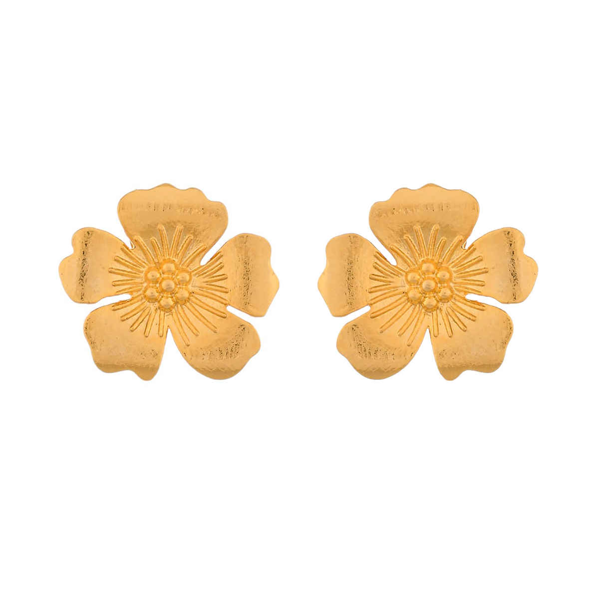 Voylla Hawaii Hibiscus Statement Studs