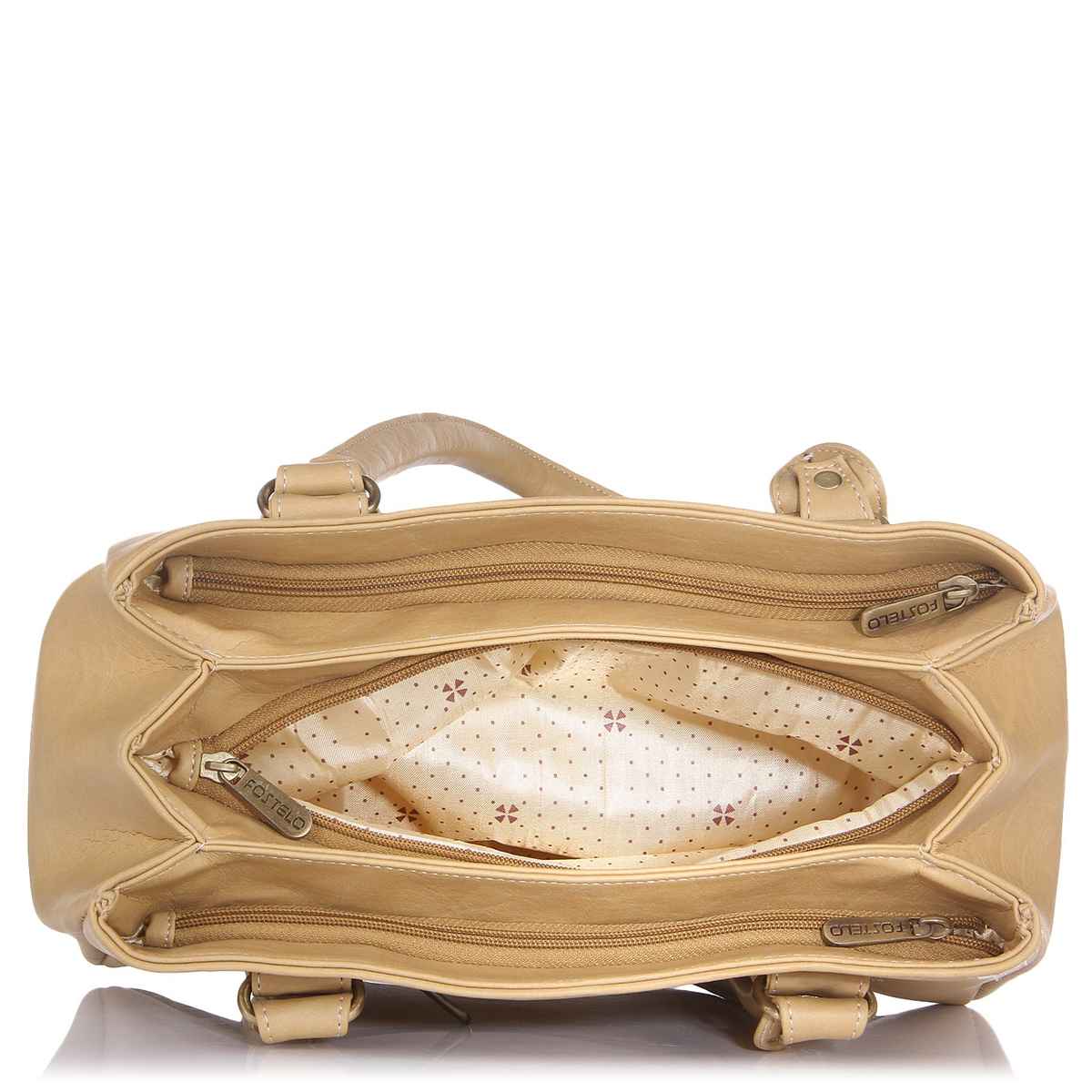 Fostelo Women's Vegan Leather Westside Handbags Shoulder Hobo Bag Ladies Purse | Beige | Large