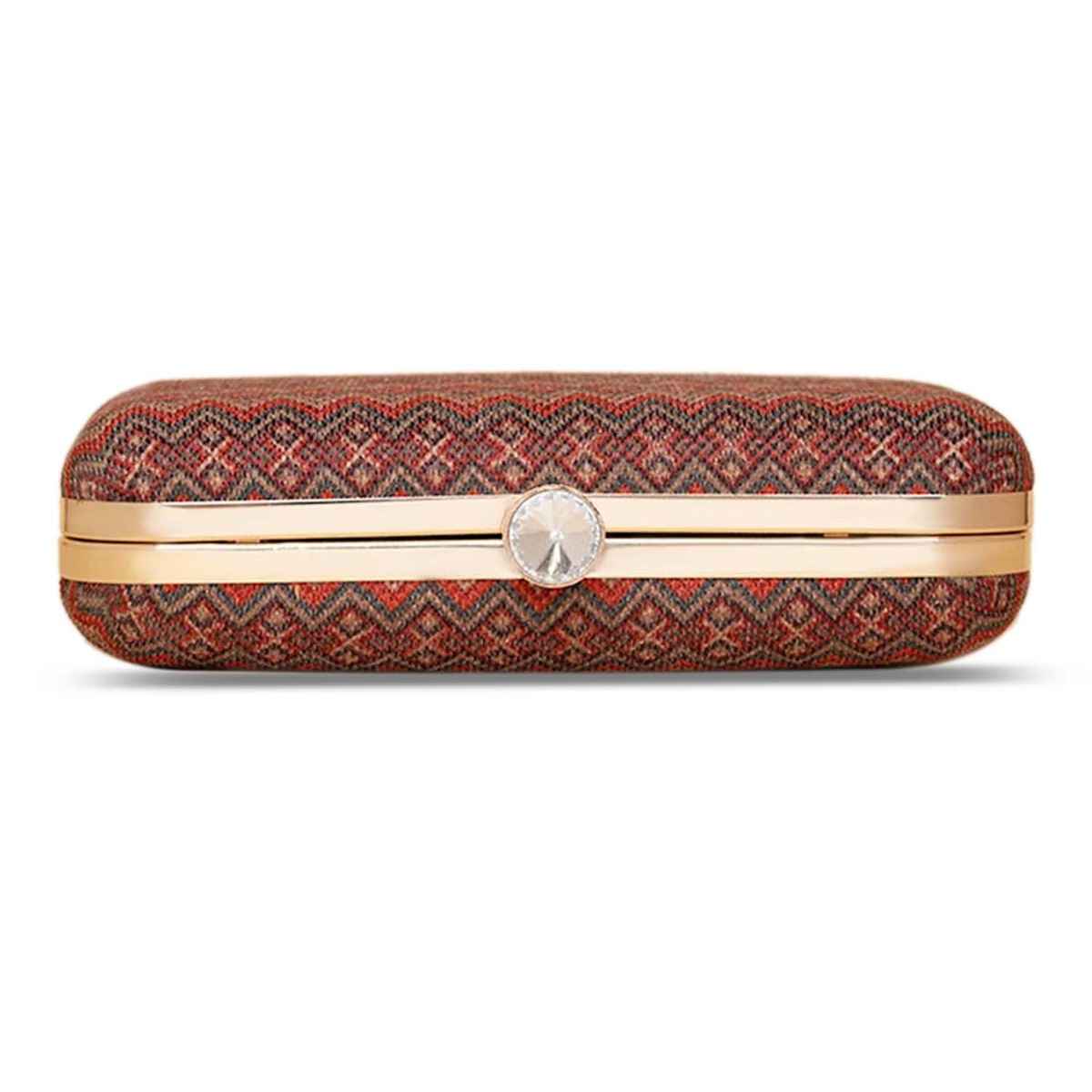 Zouk Gwalior Weaves Clutch - Multicolour