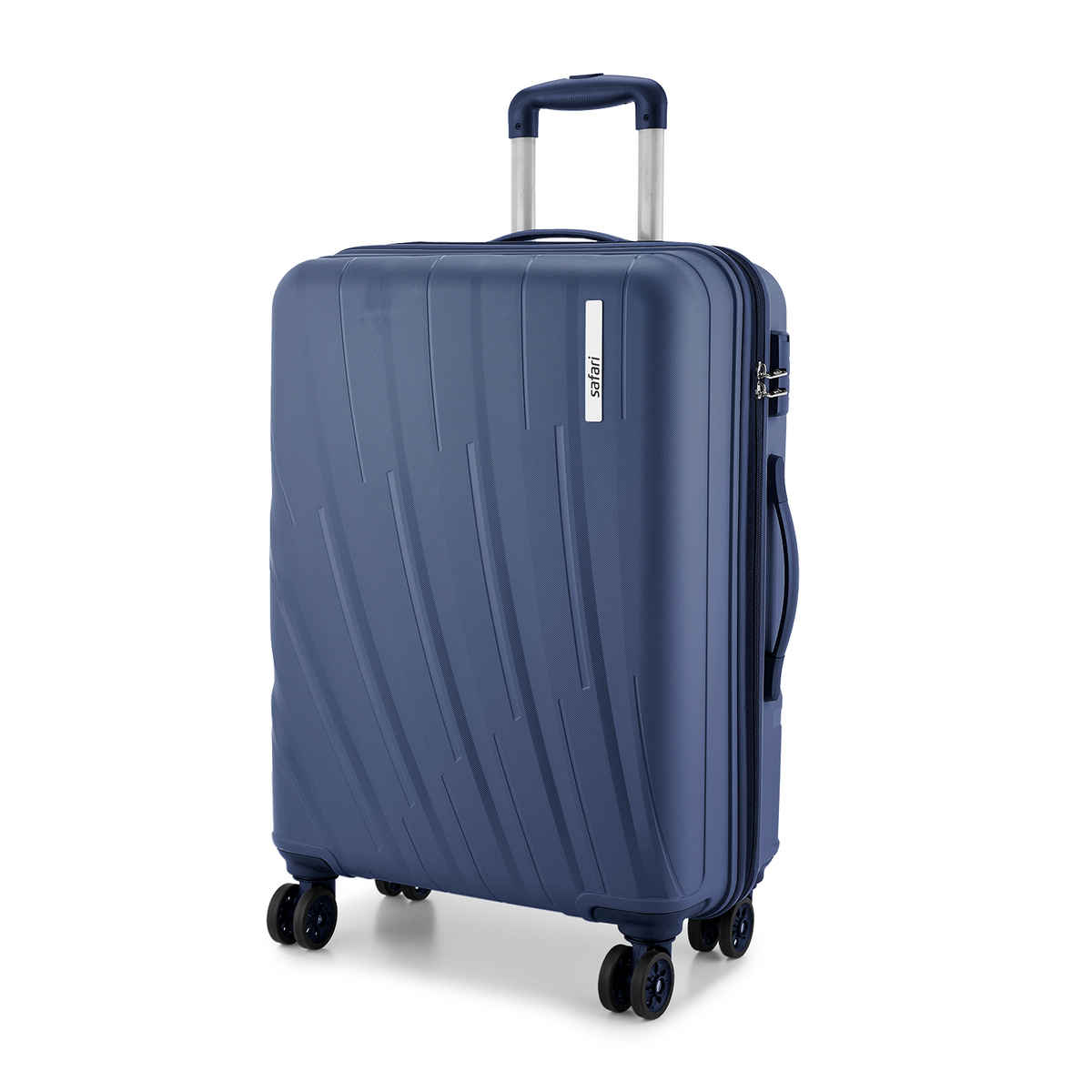 Safari Vamos Large Trolley Bag, 8 Wheels, Hard, Polypropylene | Cyan - 75 cm