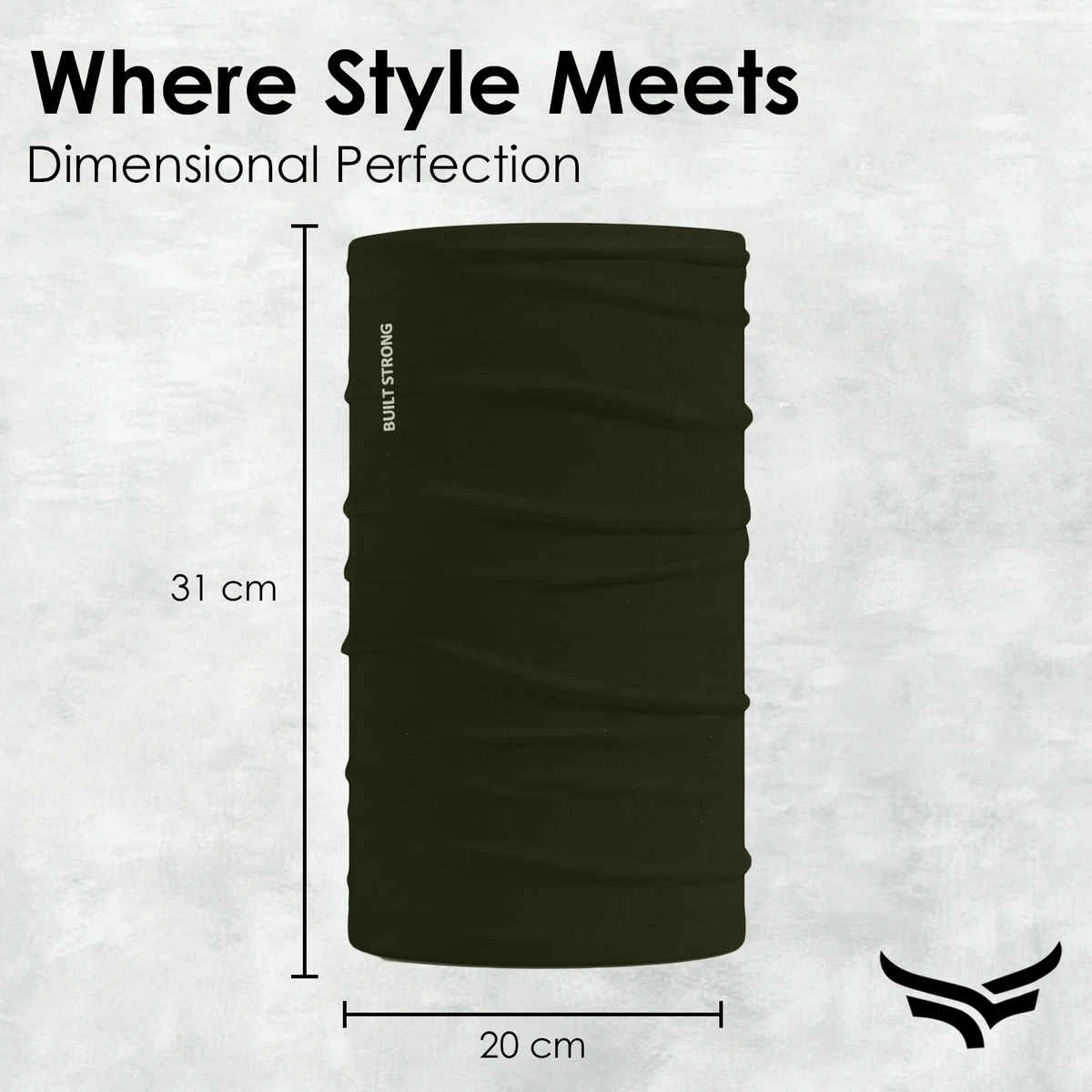 Xtrim Bamboo Bandana Face Mask for Dust & UV Protection, Comfort Fit, Breathable, Odour-Free | Khaki