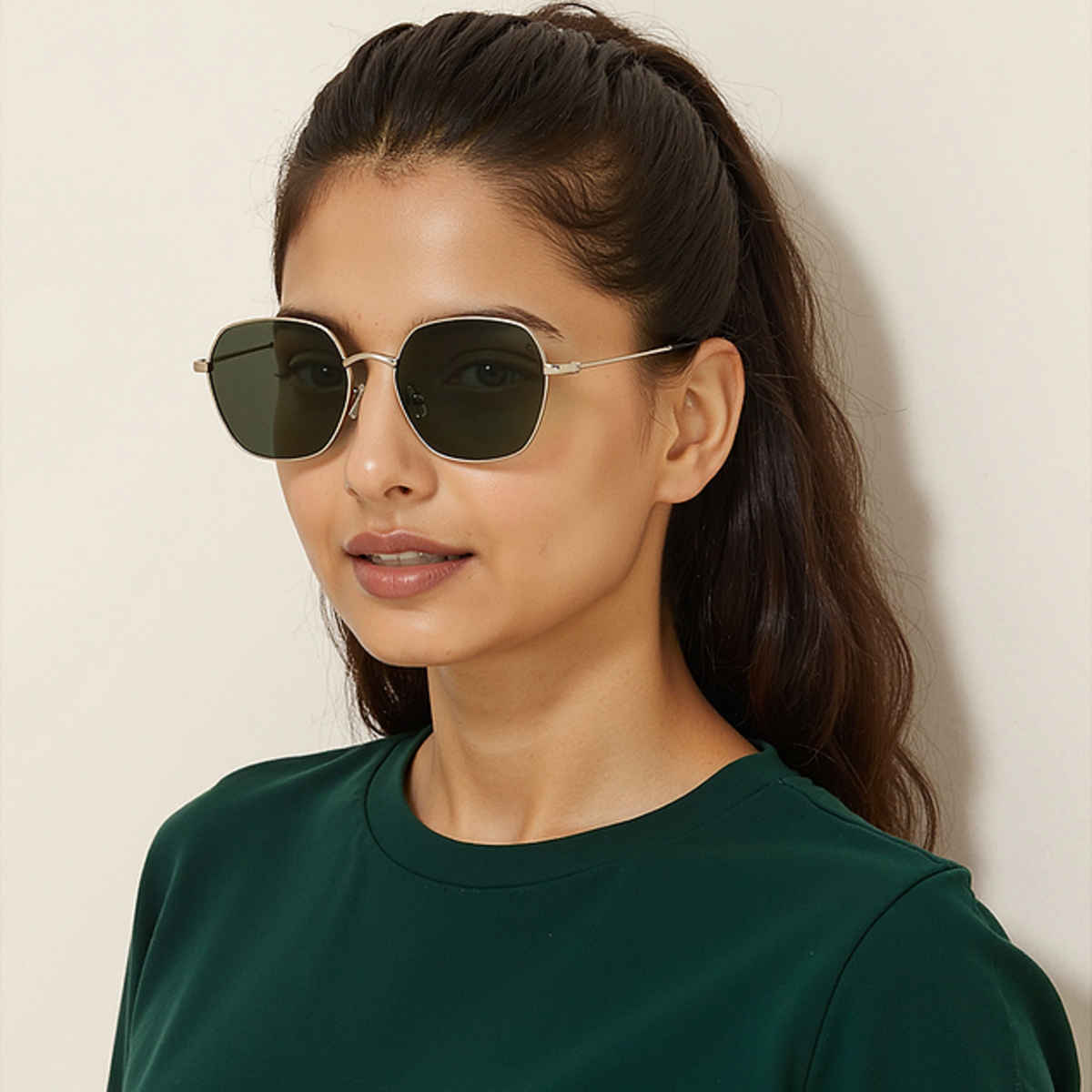 Vincent Chase By Lenskart Polarized & 100% UV Protection Unisex Sunglasses |  Medium 14.5 cm Green