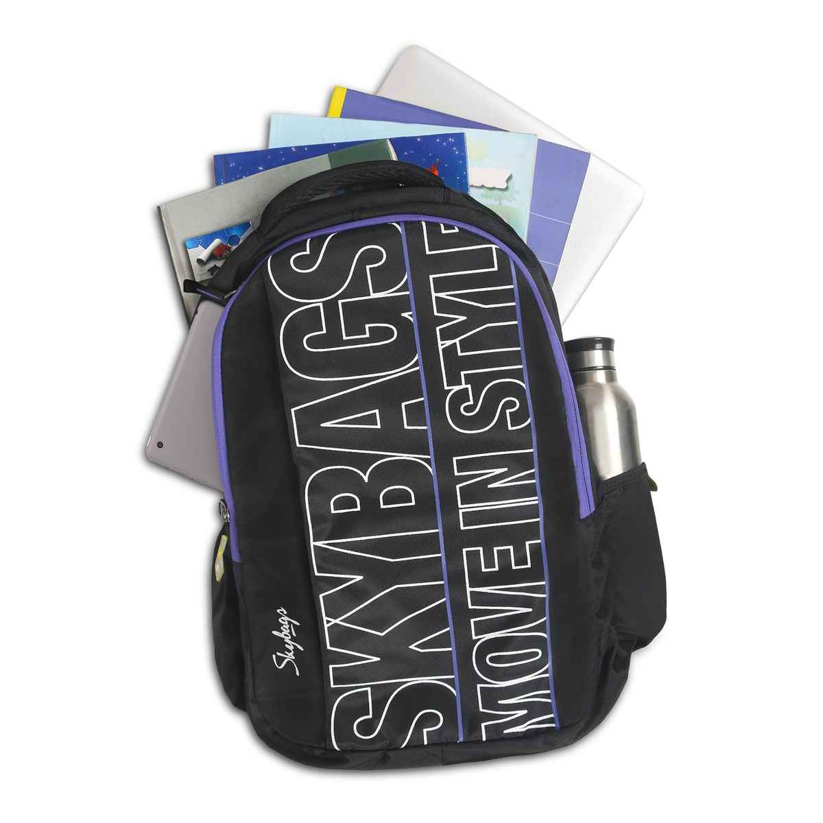 Skybags Unisex Logo Polyester 22 L Laptop Backpack | Black