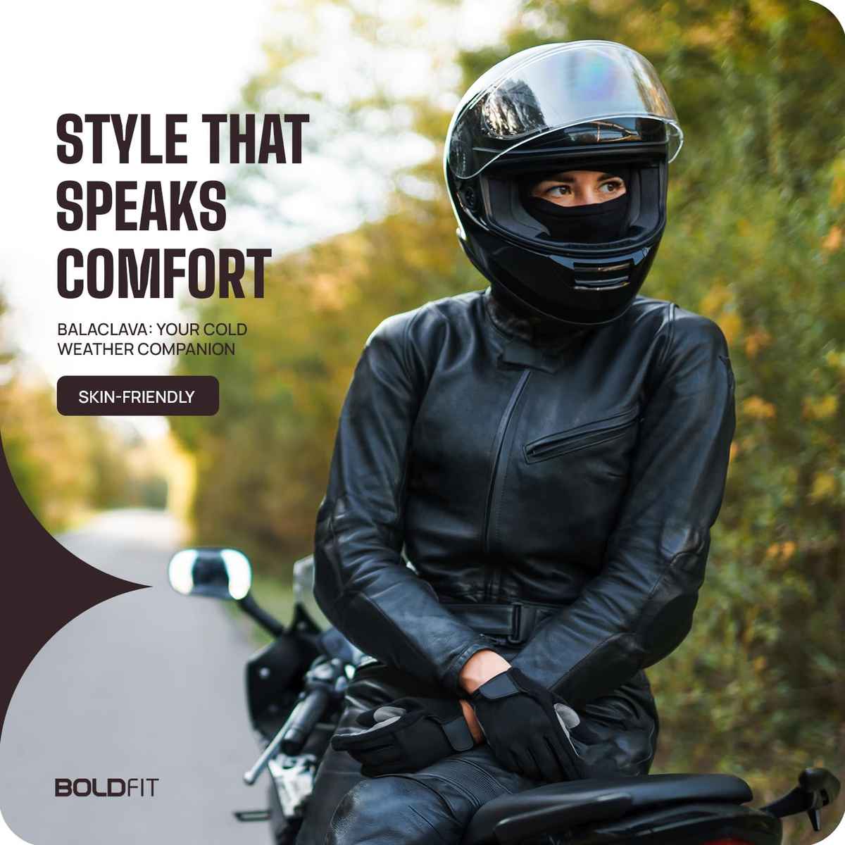 Boldfit Unisex Balaclava | Black