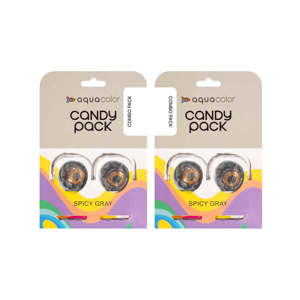 Aquacolor Candy Pack with Zero Power Daily Disposable Lens Spicy Gray