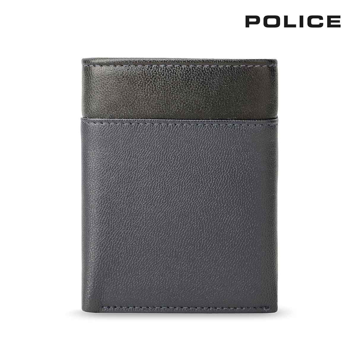 Police Men's Solid Genuine Leather Wallets | Black and Navy - Free Size