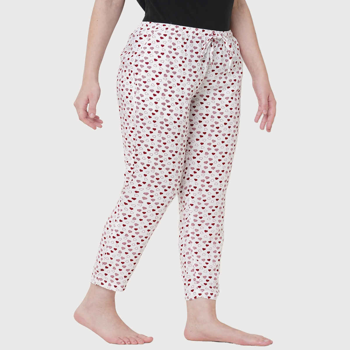 Urban Scottish Women s USWPJ513 Heart Printed Lounge Pyjama Pants | Multicolor - M