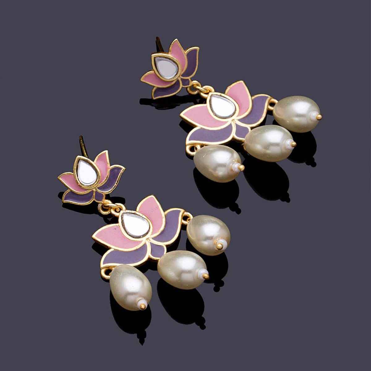 Voylla Ombre Pearl Beauty Earrings