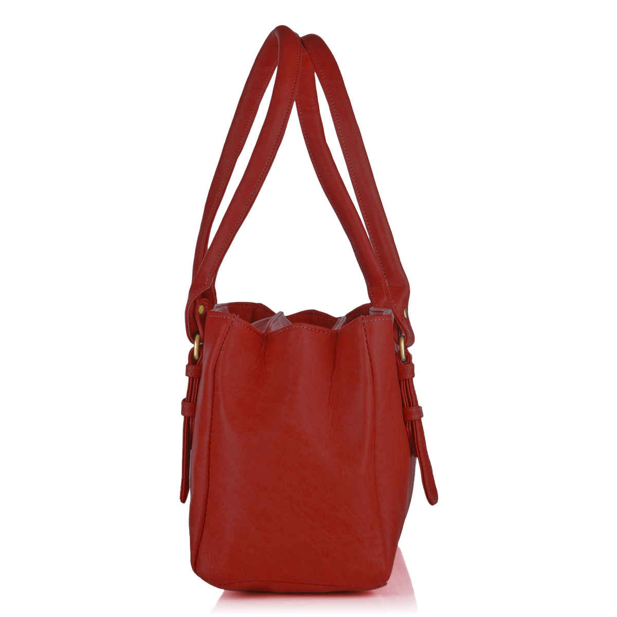 Fostelo Women's Vegan Leather Westside Handbags Shoulder Hobo Bag Ladies Purse | Red | Large