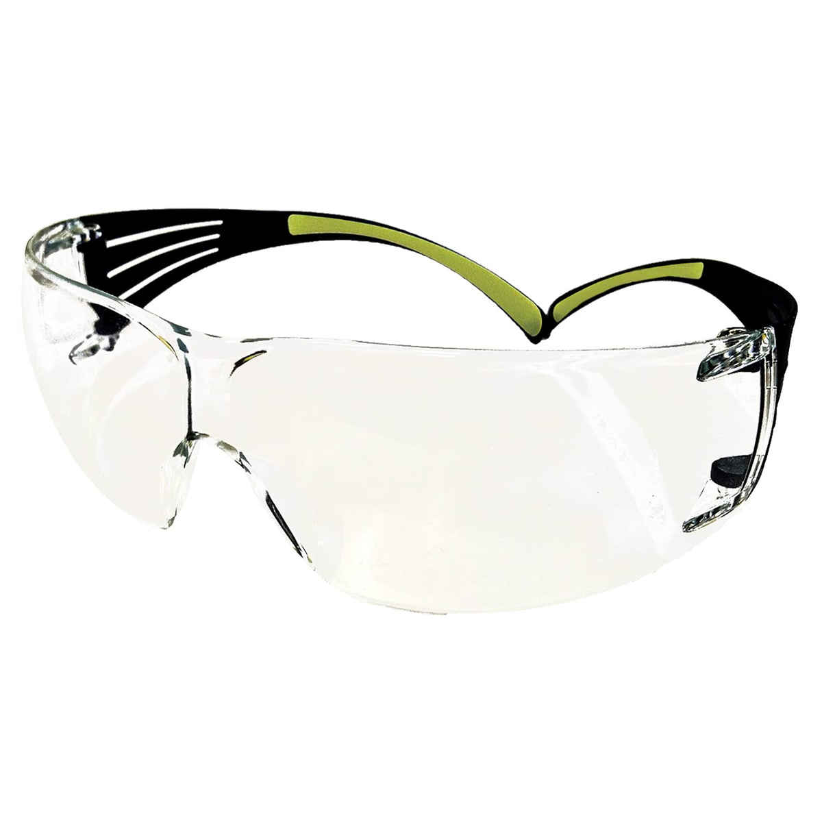 3M SecureFit SF401AF Anti-Fog & Scratch Lens Protective Eyewear | Black & Green Frame