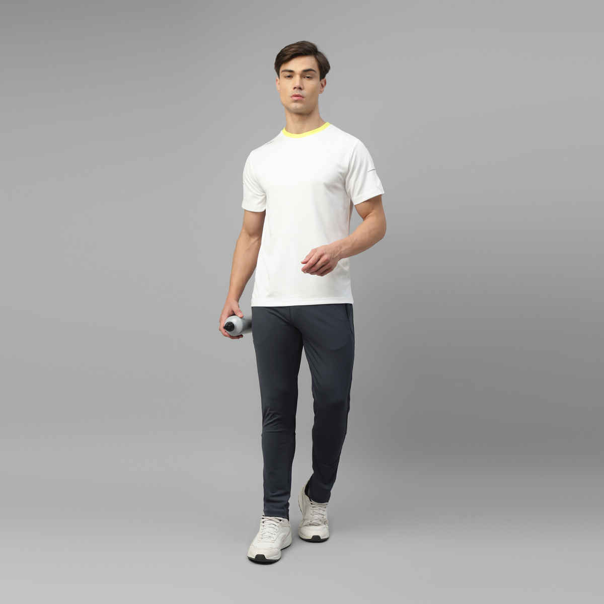 Dida Men's Track Pant Regular Comfortable Stretchable Dry-Fit | Grey - L