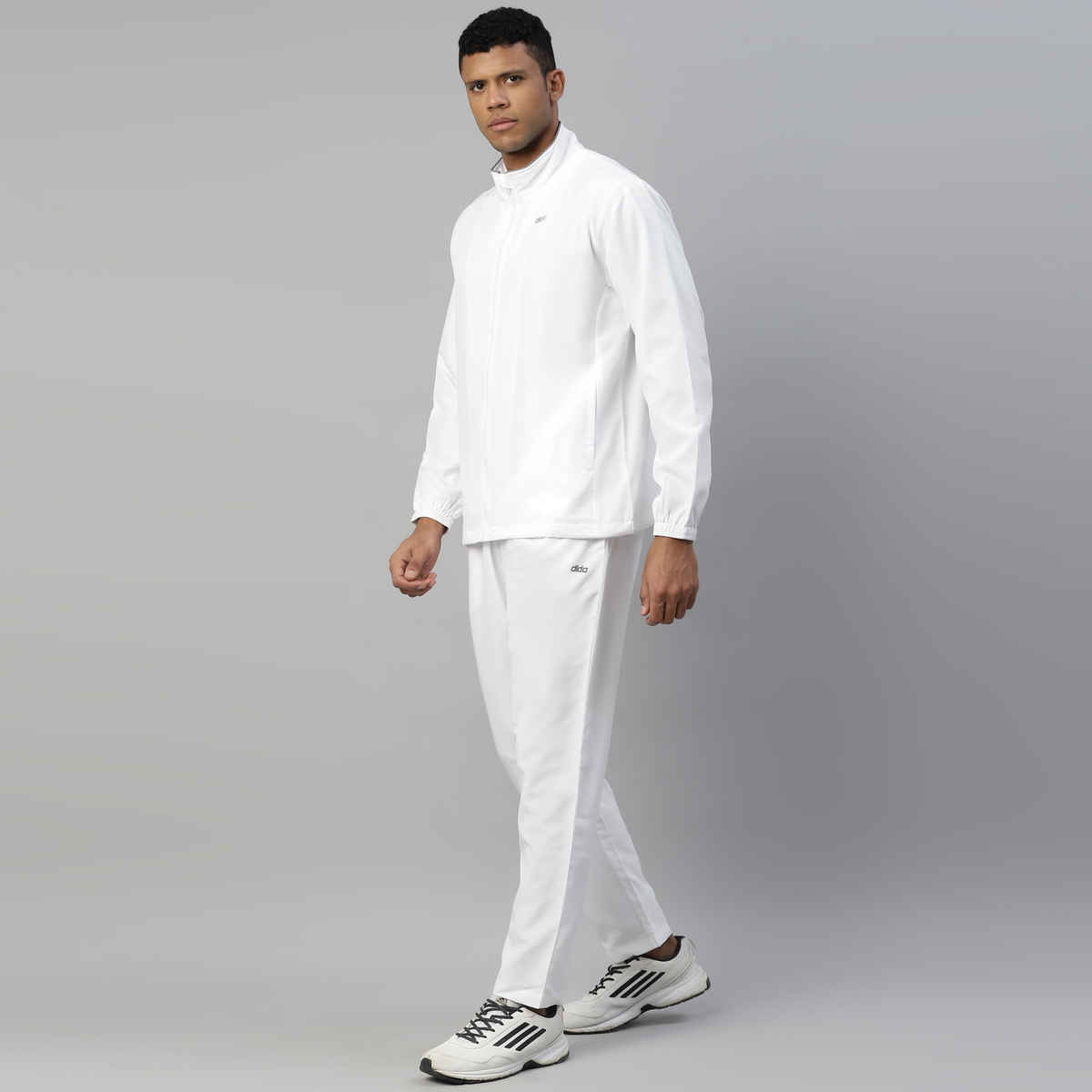 Dida Men's Sports Track Suit | Regular Comfortable Stretchable Dry-Fit | White - M