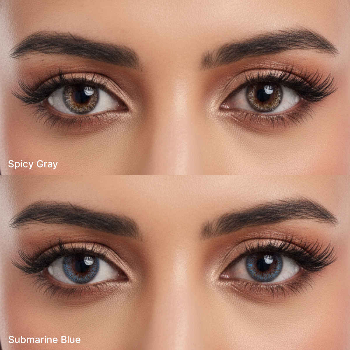 Aquacolor Candy Pack with Zero Power Daily Disposable Lens Spicy Gray and Submarine Blue