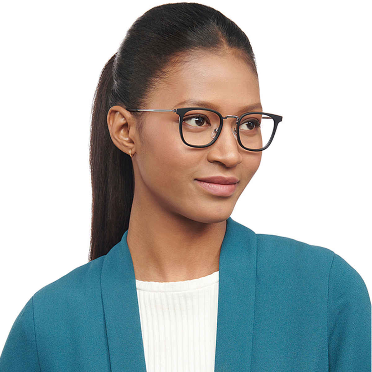 Lenskart Blu | Zero Power Computer Glasses | Blue Ray Protection | Square | Medium-136mm | Black