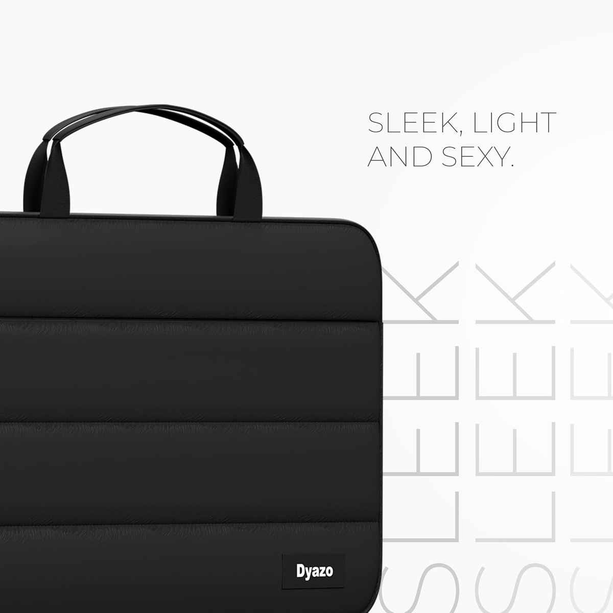 Dyazo Fluffy Water Resistant Laptop Sleeve Case | 15.6 Inch | Black