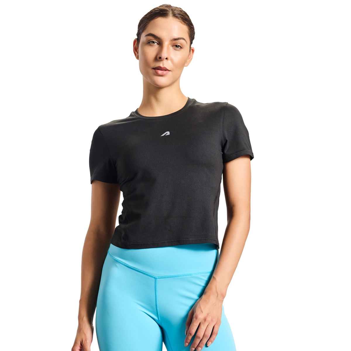 Boldfit Women's Crop Tops Gym T-shirt Activewear Quick Dry | Black - XXL