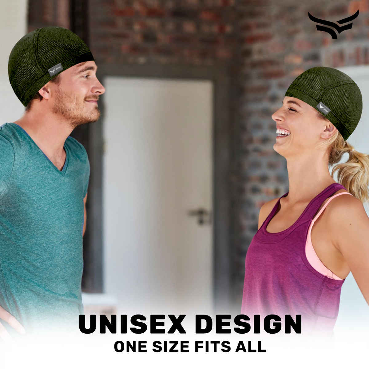 Xtrim Skull Cap for Bikers/Cyclists, Inner Helmet Liner, Sweat Cooling | Khaki | One Size Fits All