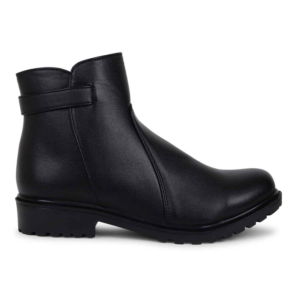 Trase Women Stylish Boots With Zipper Closure - Black | 7 UK