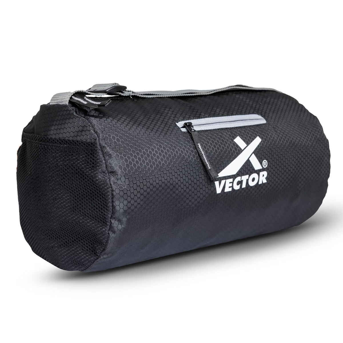 Vector X Unisex Textured Polyester 17 L Gym Bag | Black