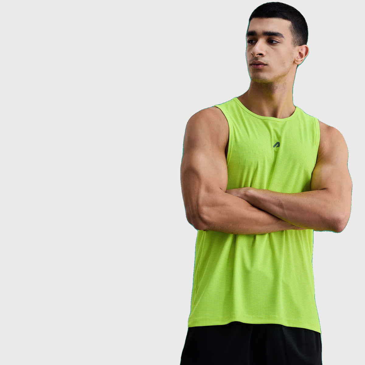 Boldfit Men's Vest Breathable Sando for GymRunning Baniyan | Green - XL