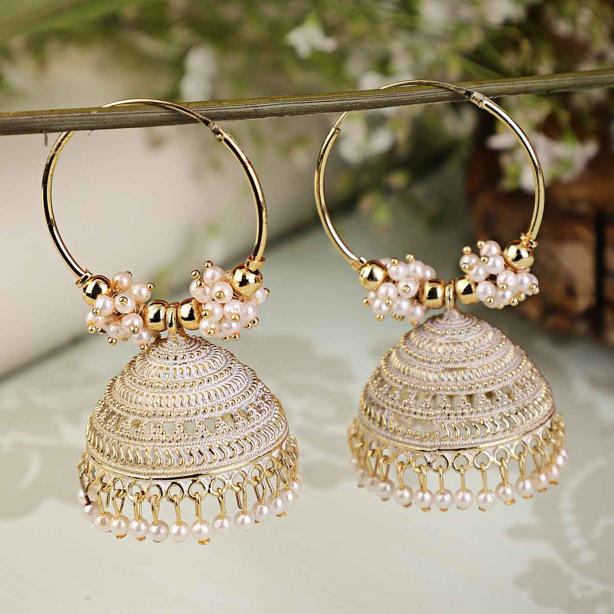 Shining Diva Fashion Latest Stylish Traditional Jhumka Jhumki Earrings for Women & Girls | 13623er