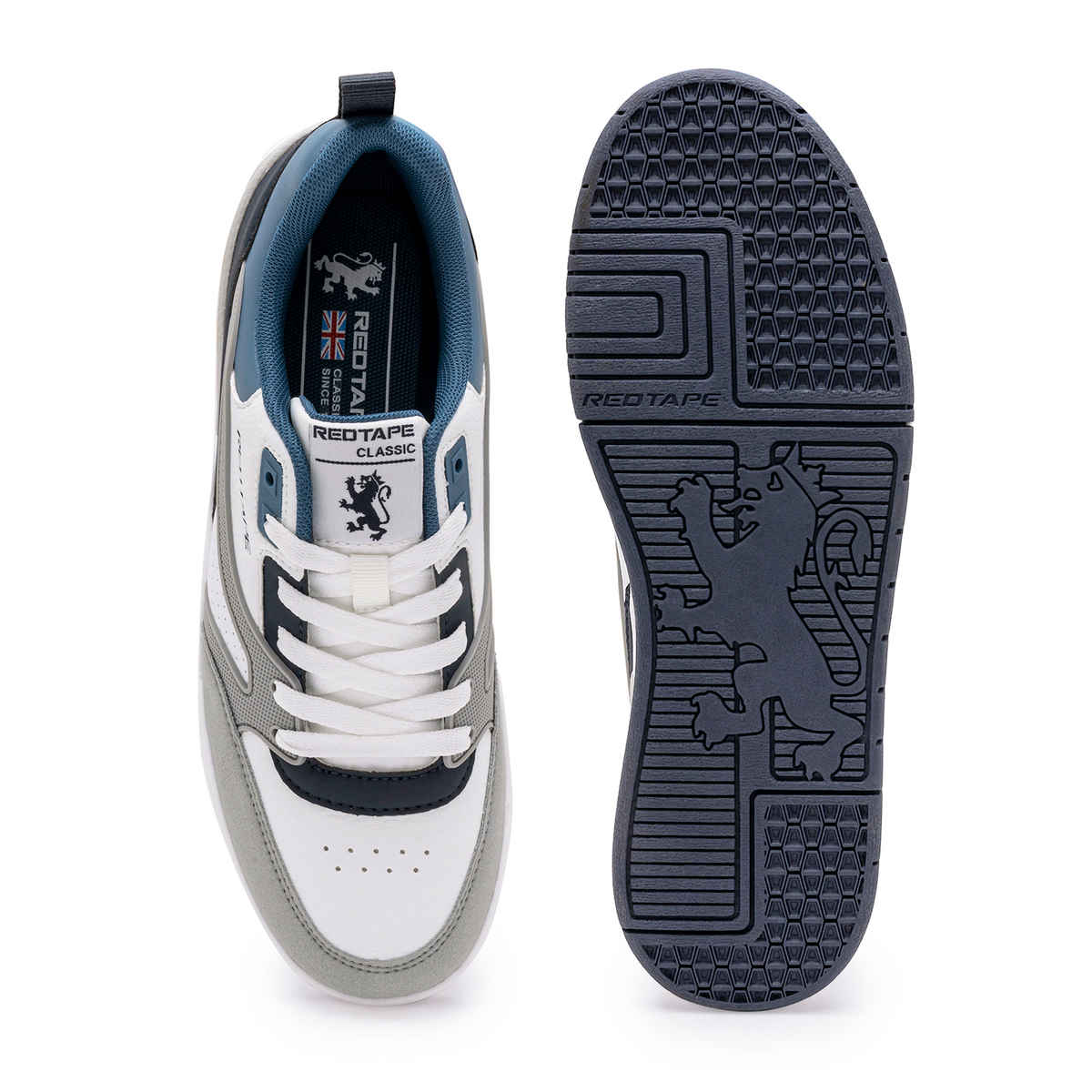 Red Tape Men's Sneakers | RSL0274B | White and Blue - UK 8
