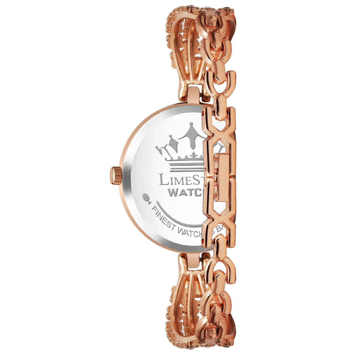 Limestone Women's Fashion Rose Gold Quartz Chain Strap Watch