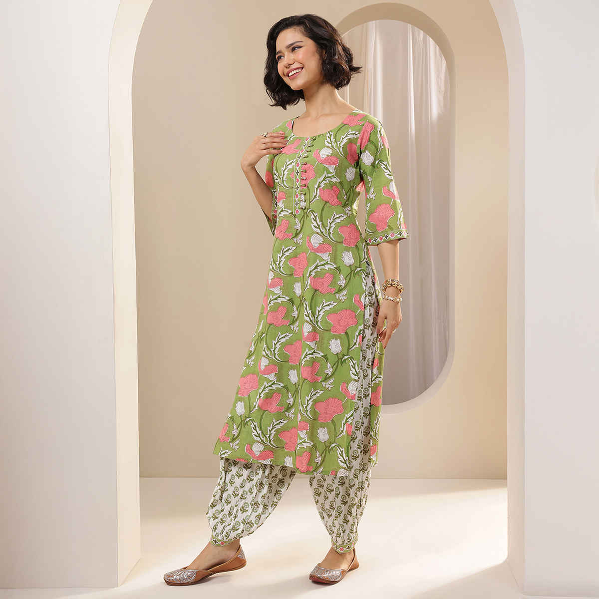 Libas Women's Printed Cotton Straight Suit Sets with Dupatta - Buy at ...