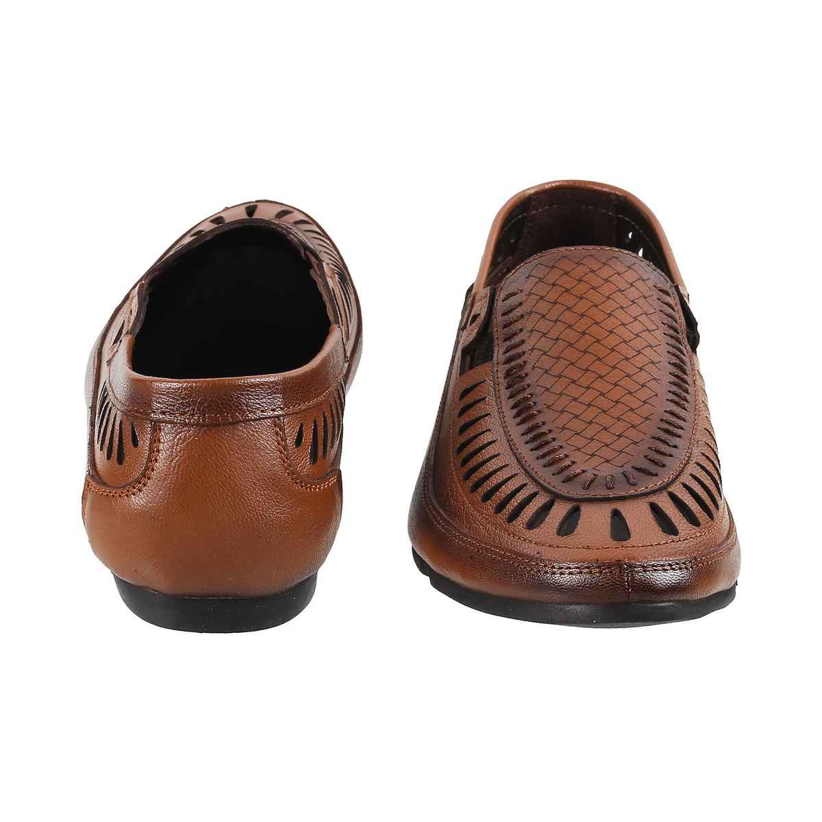 Mochi Men Tan Color Mojaris - Ethnic | Size UK 6 | 18-244