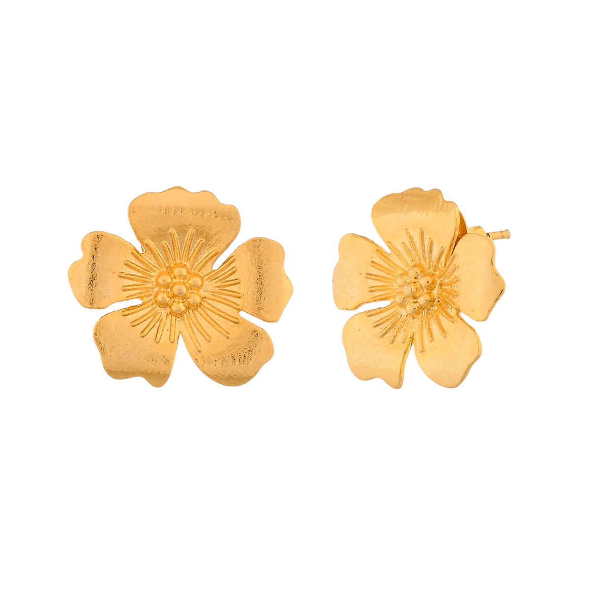 Voylla Hawaii Hibiscus Statement Studs