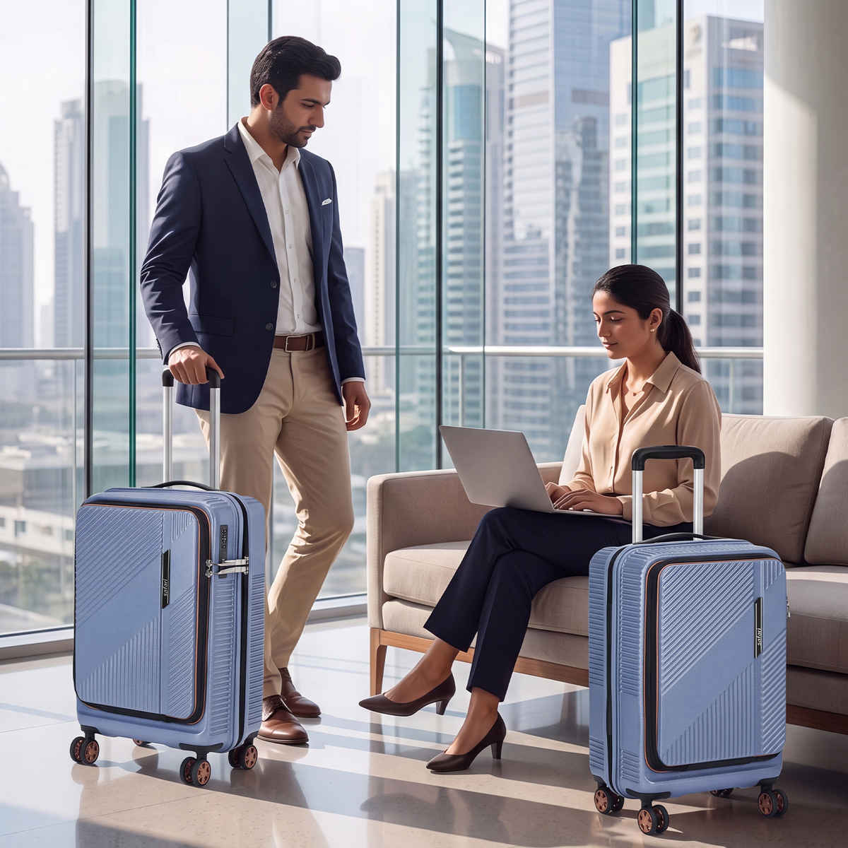 Safari Aeon Cabin Luggage with Laptop Compartment | Flintstone