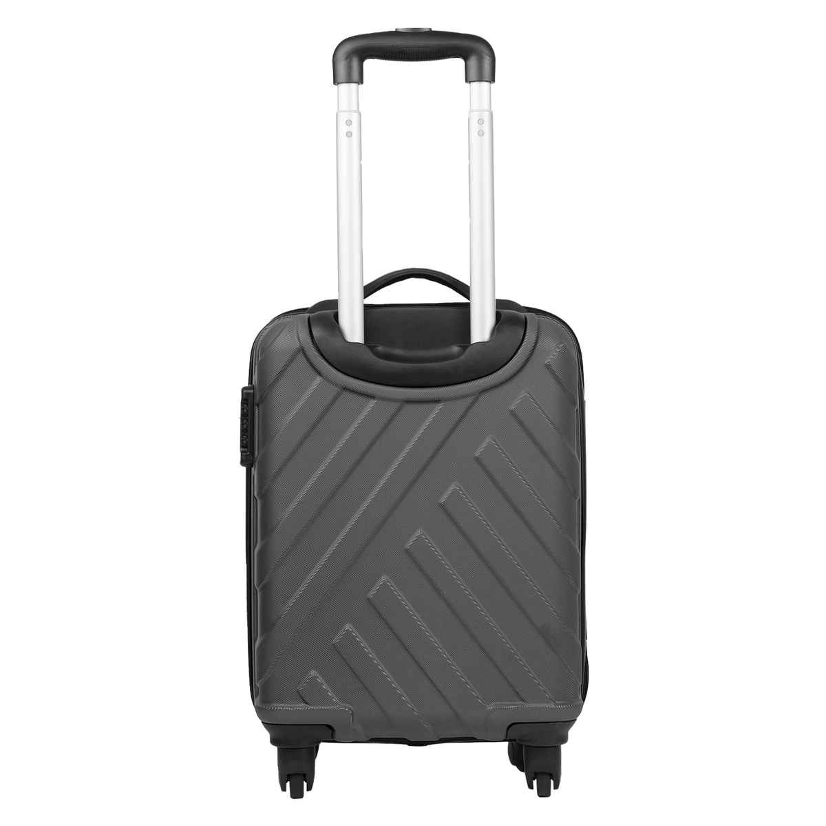 Safari Unisex Solid Polycarbonate 35 L Telescopic Trolley Bag | Gun Metal - 55 cm