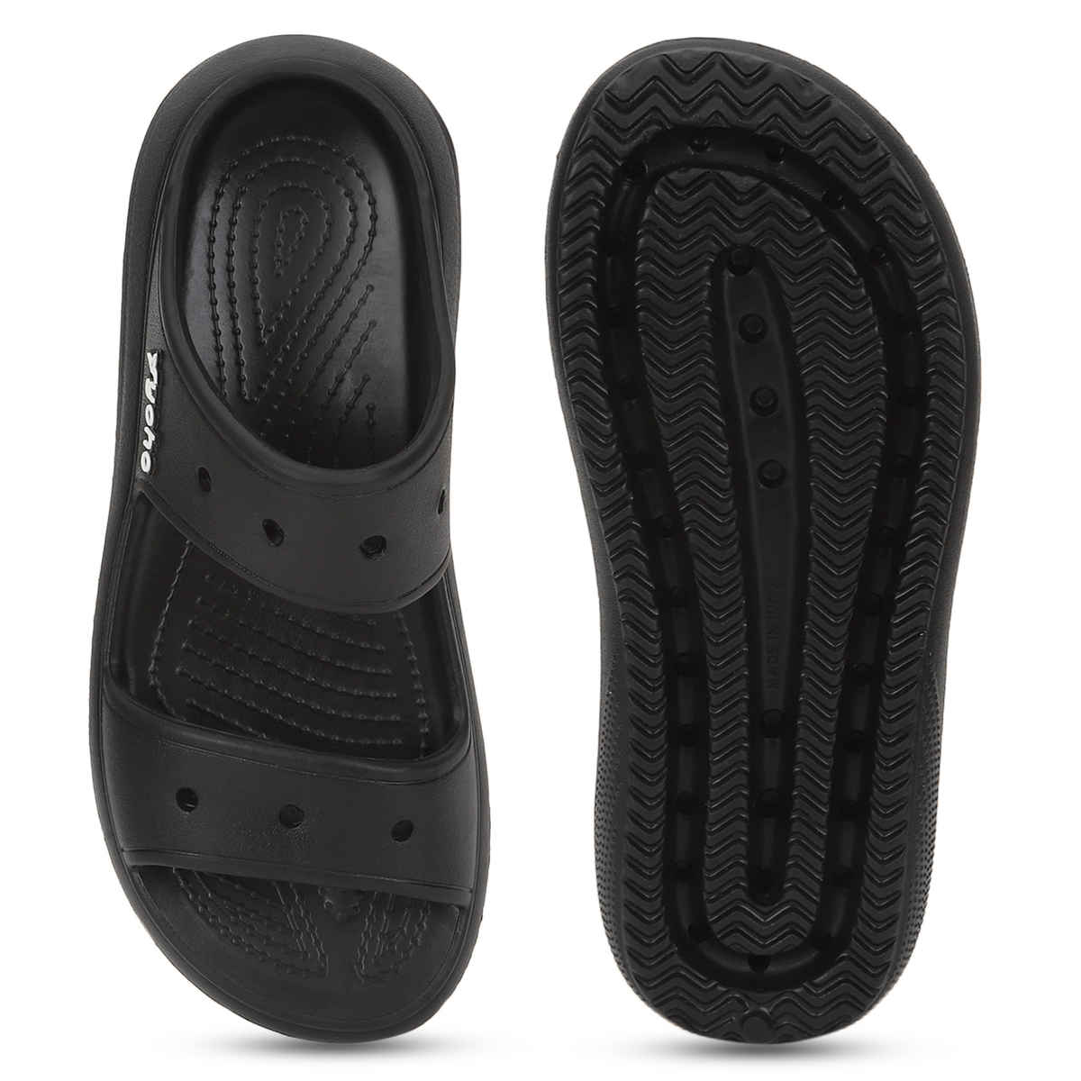 Yoho Women Double Strap Clog Classic Black - UK7