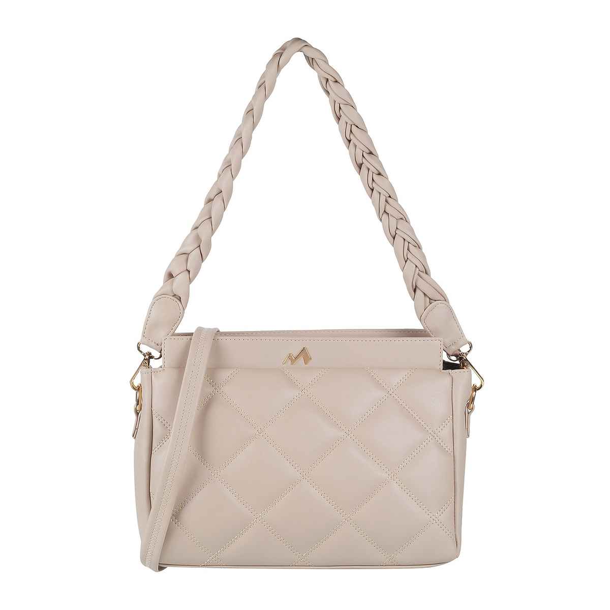 Metro Women's Solid PU 2.5 L Sling Bag | Beige - One Size