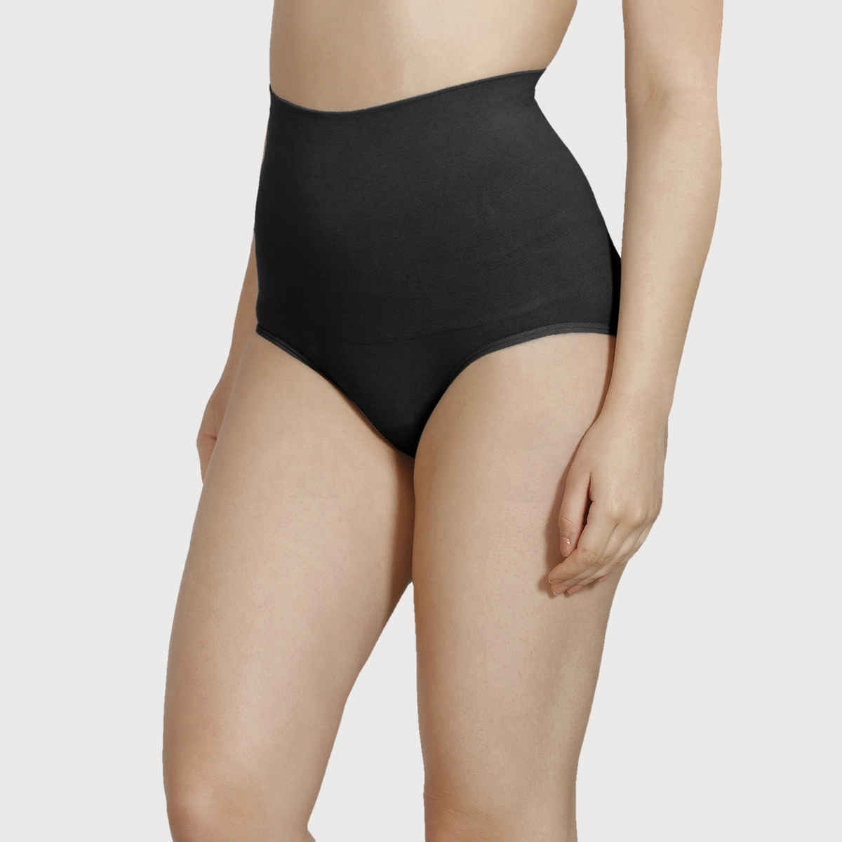 Zivame Women's Tummy Control Midwaist Hipster Panty | Black - S