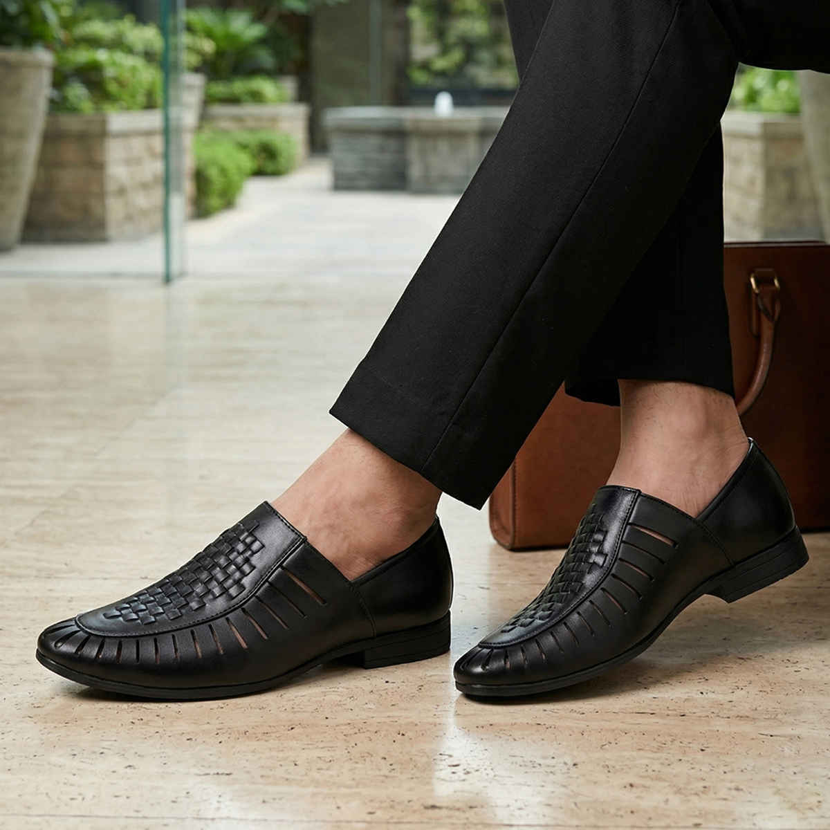 Action Mens Ethnic Sandals | LEOS-22 | Black | UK-9
