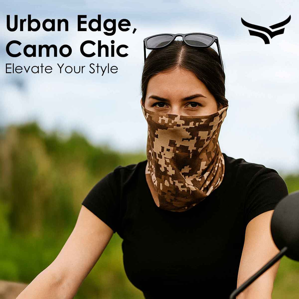 Unisex Bandana Face Mask- Camo Desert