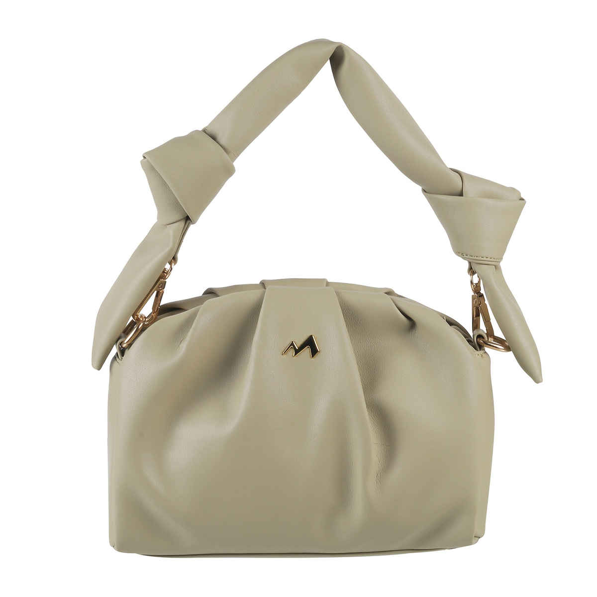 Metro Women's Solid Synthetic Leather 2.7 L Top Handle Shoulder Bag | Green - One Size
