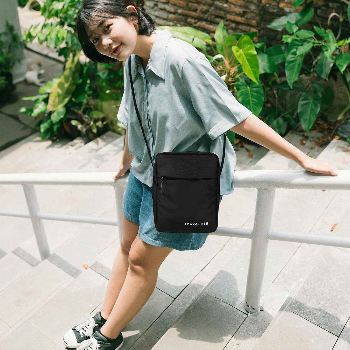 TRAVALATE Trendy Crossbody Sling Bag | Black