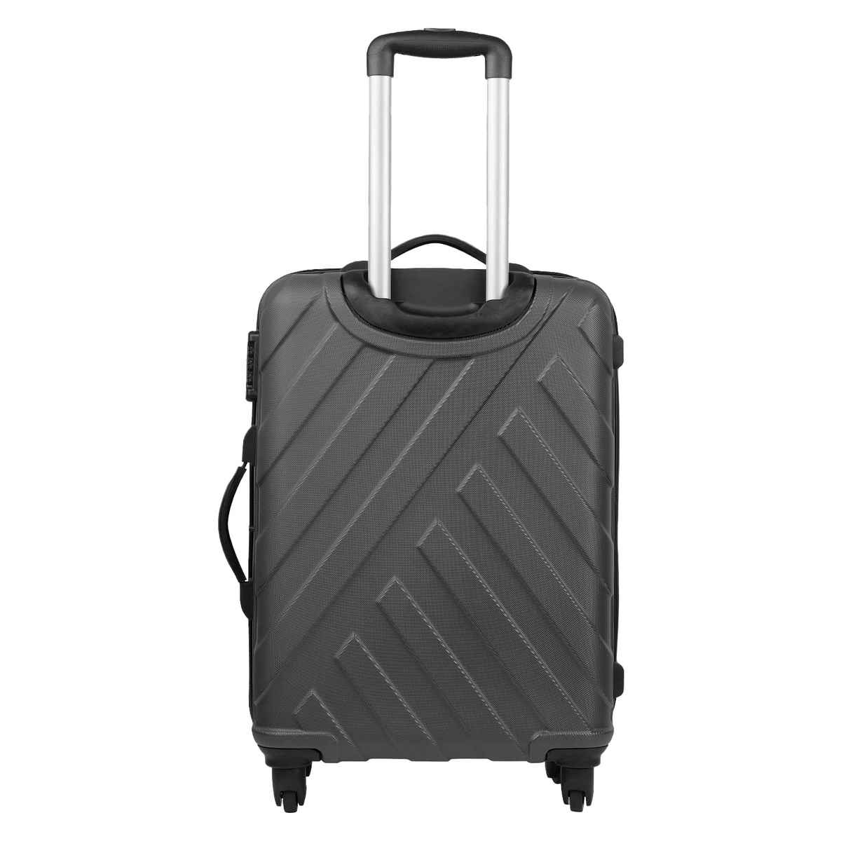 Safari Unisex Striped Polycarbonate 81 L Telescopic Trolley Bag | Gun Metal - M