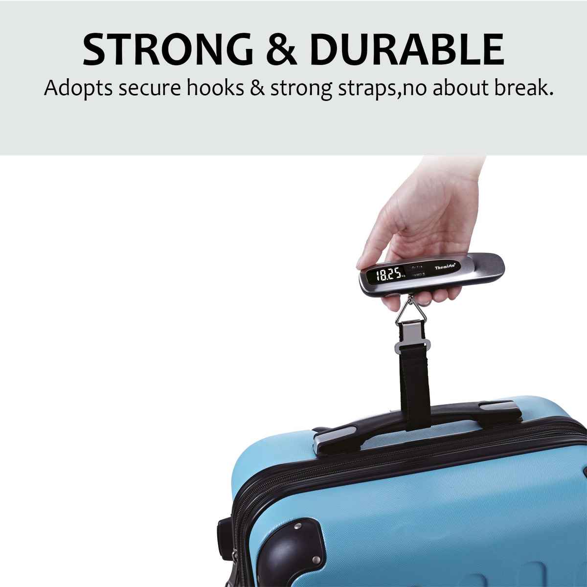 Themisto Th-Ws11 Digital Luggage Scale With Target Value Setting (50 kg) - Silver