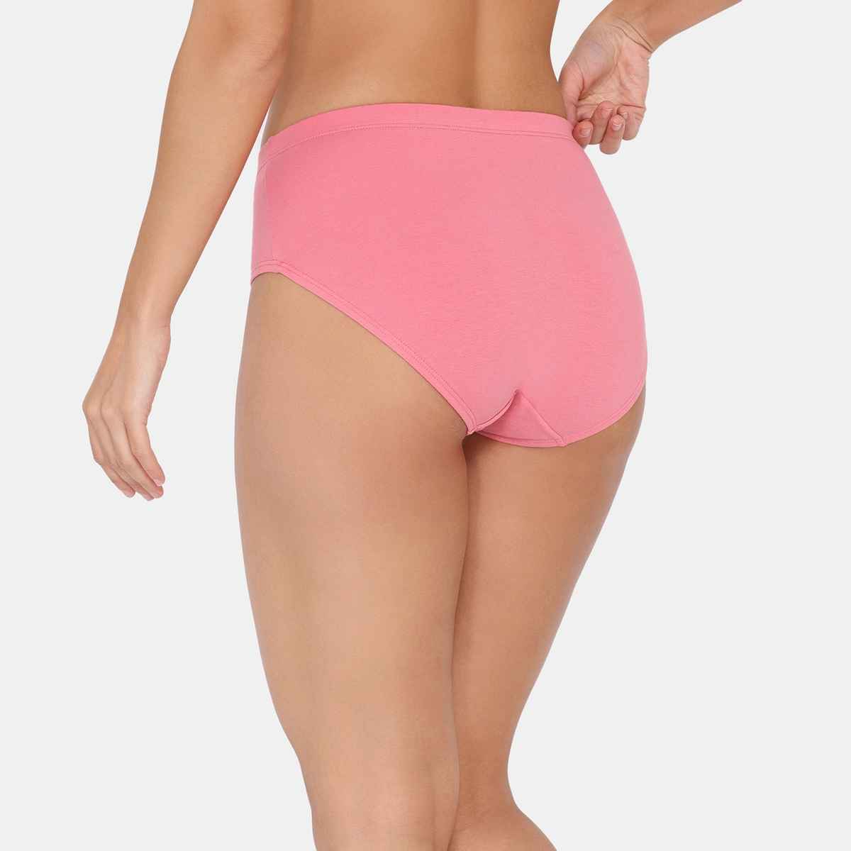 Zivame Women's Medium Rise Full Coverage Hipster Panty | Multicolour - M