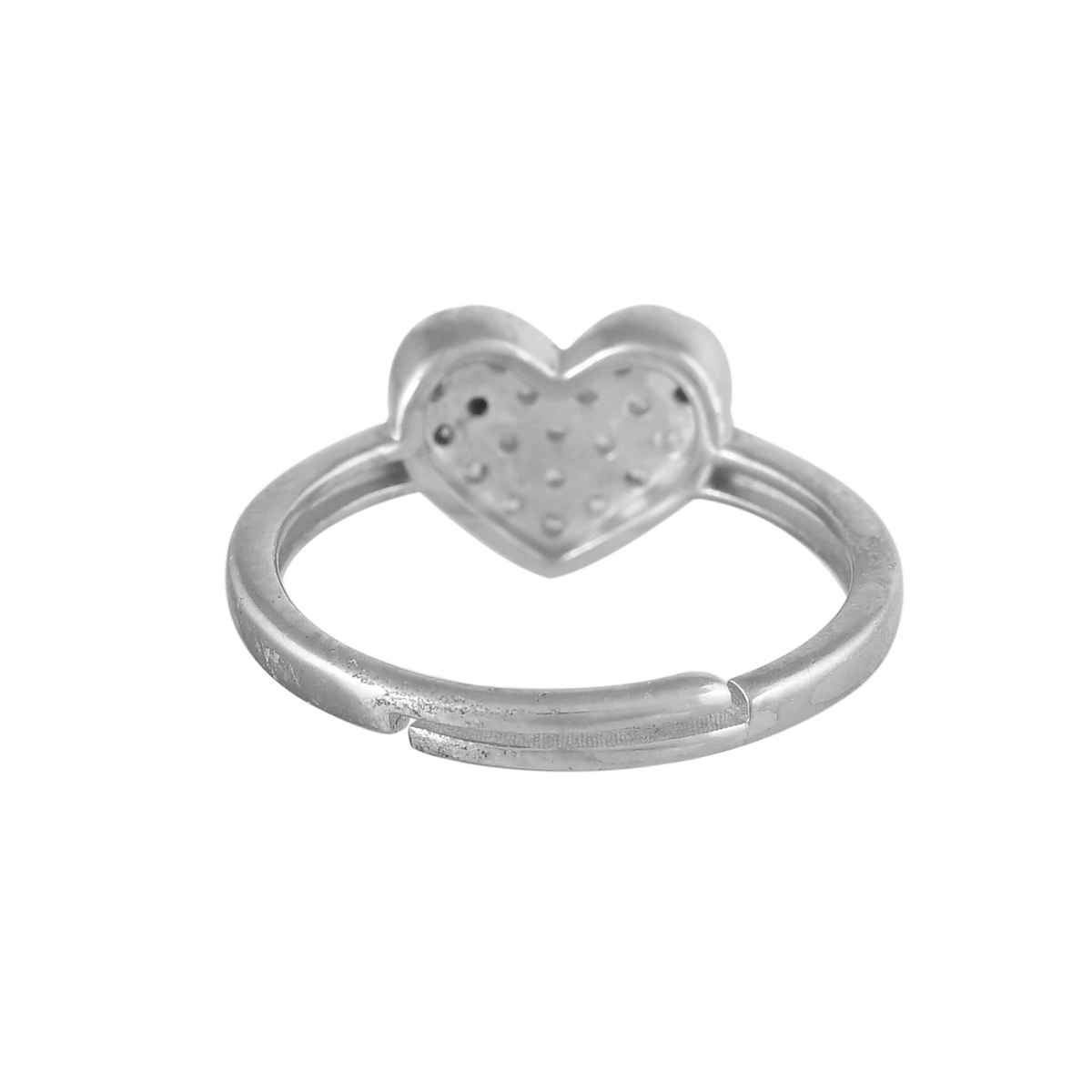 Voylla Valentine's Day Timeless Heart Silver Ring